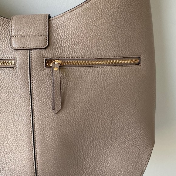 Geox Beige Leather Tote Bag - Picture 6 of 7